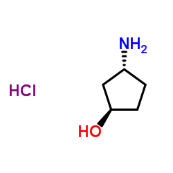 (1R,3R)-3-氨基环戊醇盐酸盐结构式