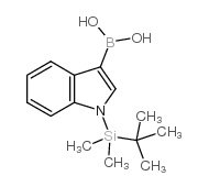 [1-(叔丁基二甲基硅烷基)-1H-3-吲哚基]硼酸结构式