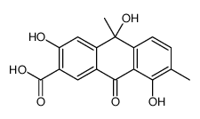 3,8,10-trihydroxy-7,10-dimethyl-9-oxoanthracene-2-carboxylic acid结构式
