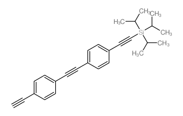((4-((4-乙炔苯基)乙炔)苯基)乙炔)三异丙基硅烷结构式