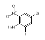 2-碘-4-溴-6-硝基苯胺结构式