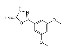 5-(3,5-dimethoxyphenyl)-1,3,4-oxadiazol-2-amine结构式