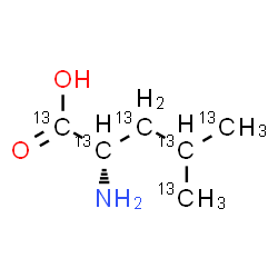 L-亮氨酸-13C6结构式