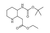 3-Boc-氨基-2-哌啶乙酸乙酯结构式
