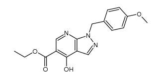 ethyl 4-hydroxy-1-(4-Methoxybenzyl)-1H-pyrazolo[3,4-b]pyridine-5-carboxylate Structure