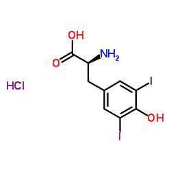 3,5-Diiodo-L-tyrosine hydrochloride (1:1) Structure