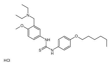 1-[3-(diethylaminomethyl)-4-methoxyphenyl]-3-(4-hexoxyphenyl)thiourea,hydrochloride Structure
