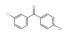 (4-溴苯基)(3-氯苯基)甲酮结构式