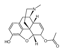 6-acetylmorphine Structure