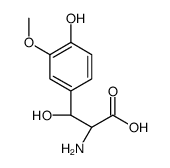 (2S,3R)-2-amino-3-hydroxy-3-(4-hydroxy-3-methoxyphenyl)propanoic acid结构式
