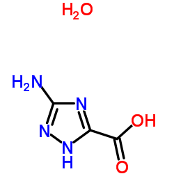 3-氨基-1,2,4-三唑-5-羧酸 水合物结构式