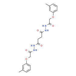 N'1,N'4-Bis[(3-methylphenoxy)acetyl]succinohydrazide Structure