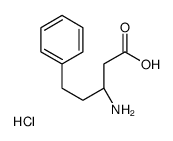 (R)-3-氨基-5-苯基戊酸盐酸结构式