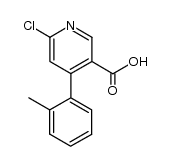 6-氯-4-邻甲苯基烟酸结构式