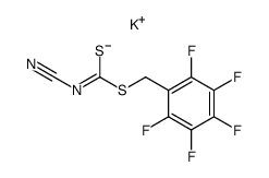 cyano-dithiocarbamic acid 2,3,4,5,6-pentafluoro-benzyl ester, potassium salt结构式