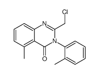 2-(氯甲基)-5-甲基-3-邻甲苯喹唑啉-4(3H)-酮结构式