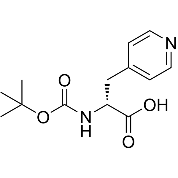 (R)-N-Boc-(4-Pyridyl)alanine Structure