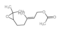 2-Penten-1-ol,5-(3,3-dimethyl-2-oxiranyl)-3-methyl-, 1-acetate结构式