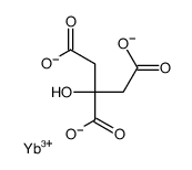2-hydroxypropane-1,2,3-tricarboxylate,ytterbium(3+) Structure