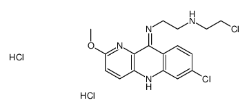 N-(2-chloroethyl)-N'-(7-chloro-2-methoxybenzo[b][1,5]naphthyridin-10-yl)ethane-1,2-diamine,dihydrochloride Structure