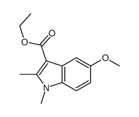 ethyl 5-methoxy-1,2-dimethylindole-3-carboxylate结构式
