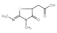 2-[3-METHYL-2-(METHYLIMINO)-4-OXO-1,3-THIAZOLAN-5-YL]ACETIC ACID structure
