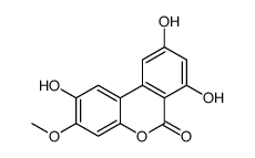 2,7,9-trihydroxy-3-methoxybenzo[c]chromen-6-one结构式