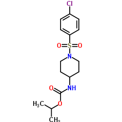 Isopropyl {1-[(4-chlorophenyl)sulfonyl]-4-piperidinyl}carbamate Structure