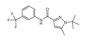 1-tert-butyl-5-methyl-N-[3-(trifluoromethyl)phenyl]pyrazole-3-carboxamide结构式