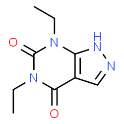 1H-Pyrazolo[3,4-d]pyrimidine-4,6(5H,7H)-dione,5,7-diethyl-(9CI) Structure