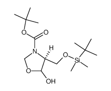 O-t-butyldimethylsilyl-N-[(1,1-dimethylethoxy)carbonyl]-N-hydroxymethyl-L-serinal hemiacetal Structure