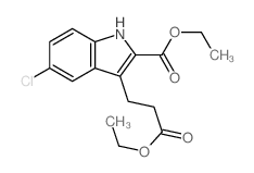 ethyl 5-chloro-3-(2-ethoxycarbonylethyl)-1H-indole-2-carboxylate结构式