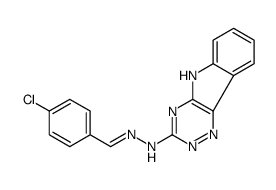 N-[(E)-(4-chlorophenyl)methylideneamino]-5H-[1,2,4]triazino[5,6-b]indol-3-amine Structure