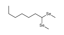 1,1-bis(methylselanyl)heptane结构式