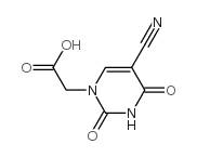 2-[5-氰基-2,4-二氧代-3,4-二氢-(2H-)嘧啶-1-基]乙酸结构式