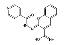 N-[(3-carbamoylchromen-2-ylidene)amino]pyridine-4-carboxamide结构式