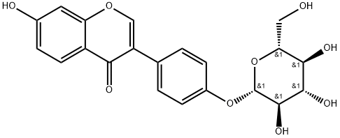 大豆苷元-4’-葡萄糖苷结构式