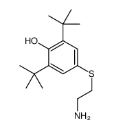4-(2-aminoethylsulfanyl)-2,6-ditert-butylphenol结构式