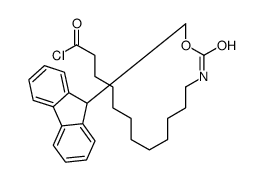 9H-fluoren-9-ylmethyl N-(12-chloro-12-oxododecyl)carbamate结构式