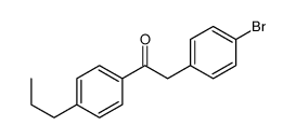 2-(4-bromophenyl)-1-(4-propylphenyl)ethanone结构式