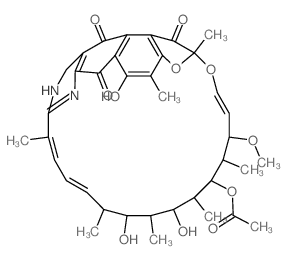 (12S,3E,5S,13E,15Z)-7t-acetoxy-15,9c,11t-trihydroxy-5r-methoxy-12,4,6t,8c,10c,12t,16-heptamethyl-19,10-dihydro-2-oxa-1(2,8)-furo[2',3':5,6]benzo[1,2-g]quinazolina-cyclohexadecaphane-3,13,15-triene-11,6,11-trione Structure