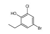 4-bromo-2-chloro-6-ethylphenol结构式