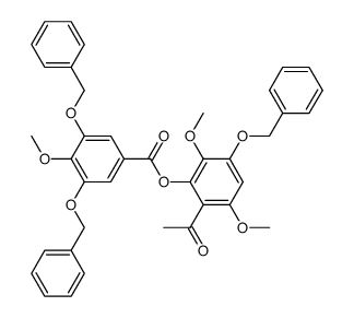 2-(3',5'-Dibenzyloxy-4'-methoxybenzoyloxy)-4-benzyloxy-3,6-dimethoxy-acetophenon Structure