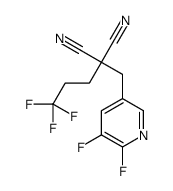 2-[(5,6-difluoropyridin-3-yl)methyl]-2-(3,3,3-trifluoropropyl)propanedinitrile Structure