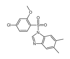 1-(4-chloro-2-methoxyphenyl)sulfonyl-5,6-dimethylbenzimidazole Structure