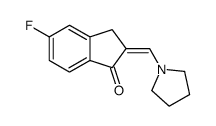 (2E)-5-fluoro-2-(pyrrolidin-1-ylmethylidene)-3H-inden-1-one结构式