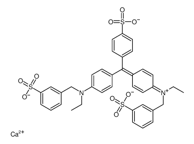 calcium,3-[[N-ethyl-4-[[4-[ethyl-[(3-sulfonatophenyl)methyl]azaniumylidene]cyclohexa-2,5-dien-1-ylidene]-(4-sulfonatophenyl)methyl]anilino]methyl]benzenesulfonate Structure