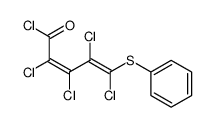 (2Z,4E)-2,3,4,5-tetrachloro-5-(phenylthio)penta-2,4-dienoyl chloride Structure