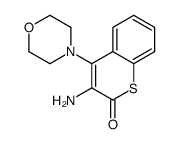 3-amino-4-morpholin-4-ylthiochromen-2-one结构式
