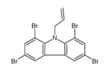 1,3,6,8-tetrabromo-9-prop-2-enylcarbazole结构式